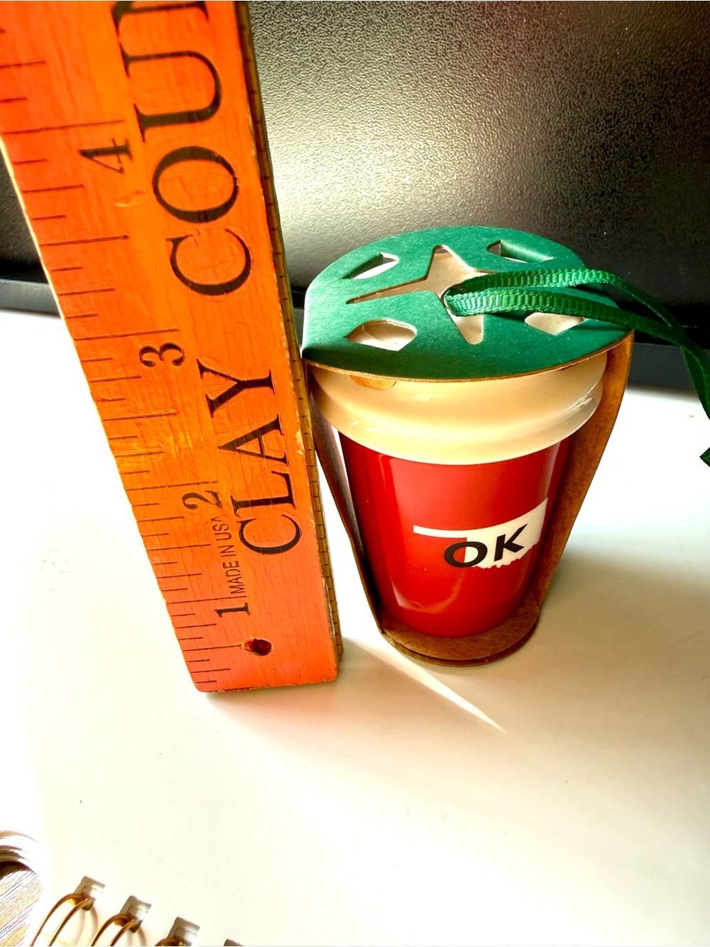 Starbucks Christmas Cup Ceramic Ornament Oklahoma